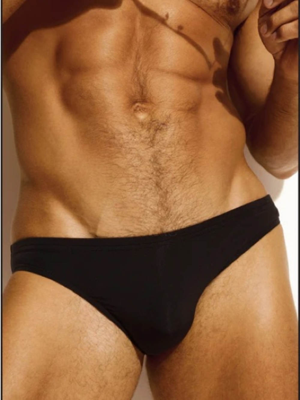 Charlie black rib body brief